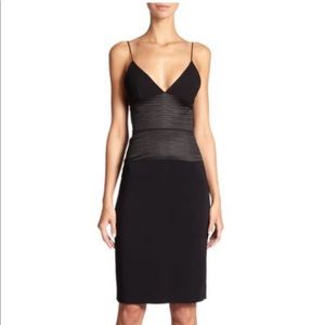L’Agence Black Woven Waist Midi Dress - Size 2